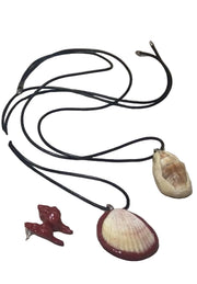 Real Shell w/ Leather Necklace