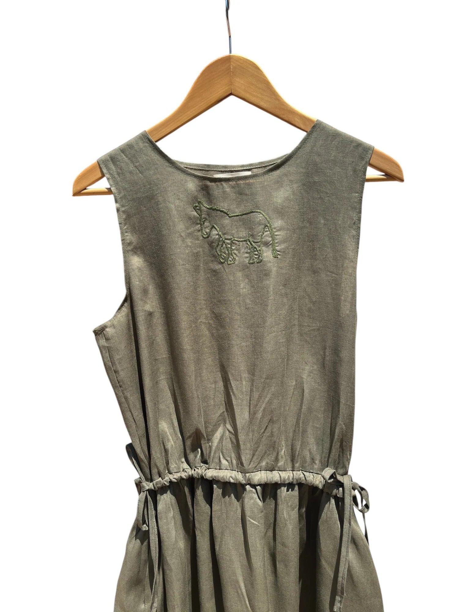 Embroidered Linen Dress