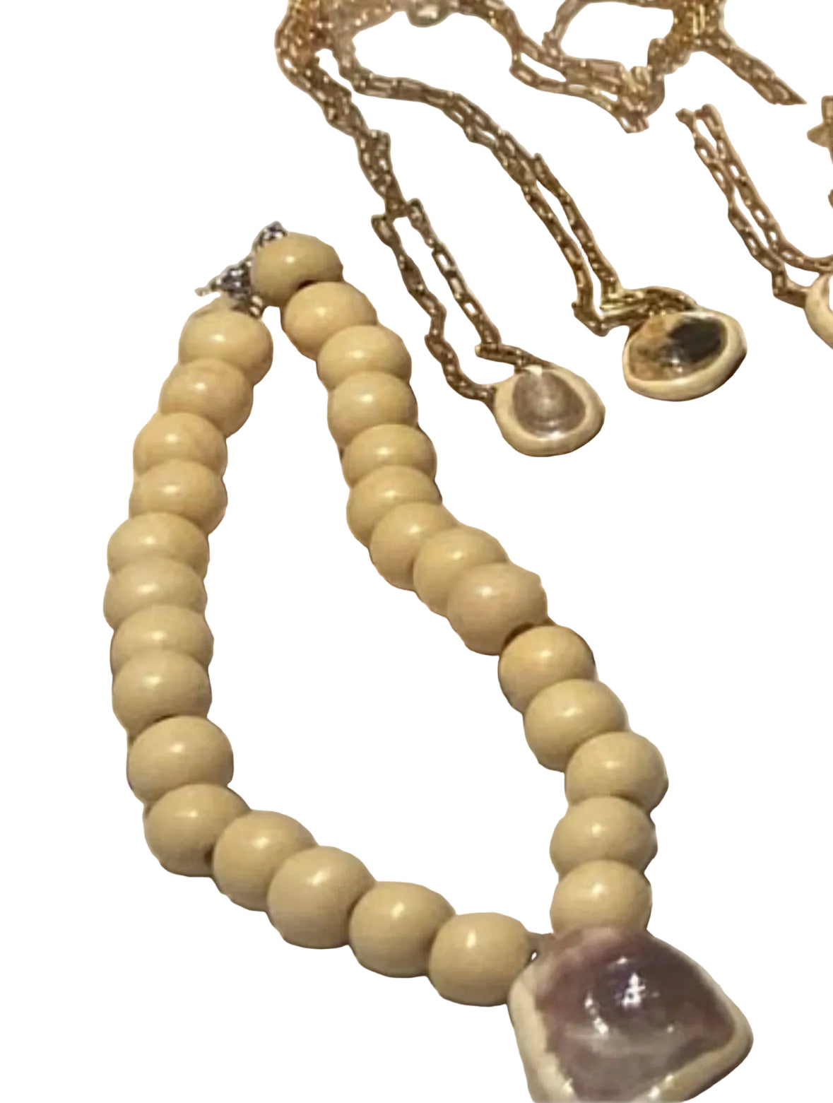 Real Shells w/ wood beads Necklace