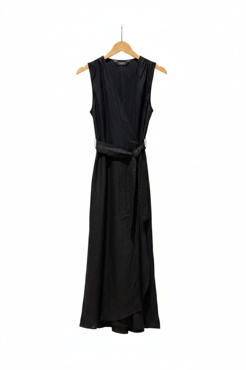 710 WRAP Dress Linen Crepe
