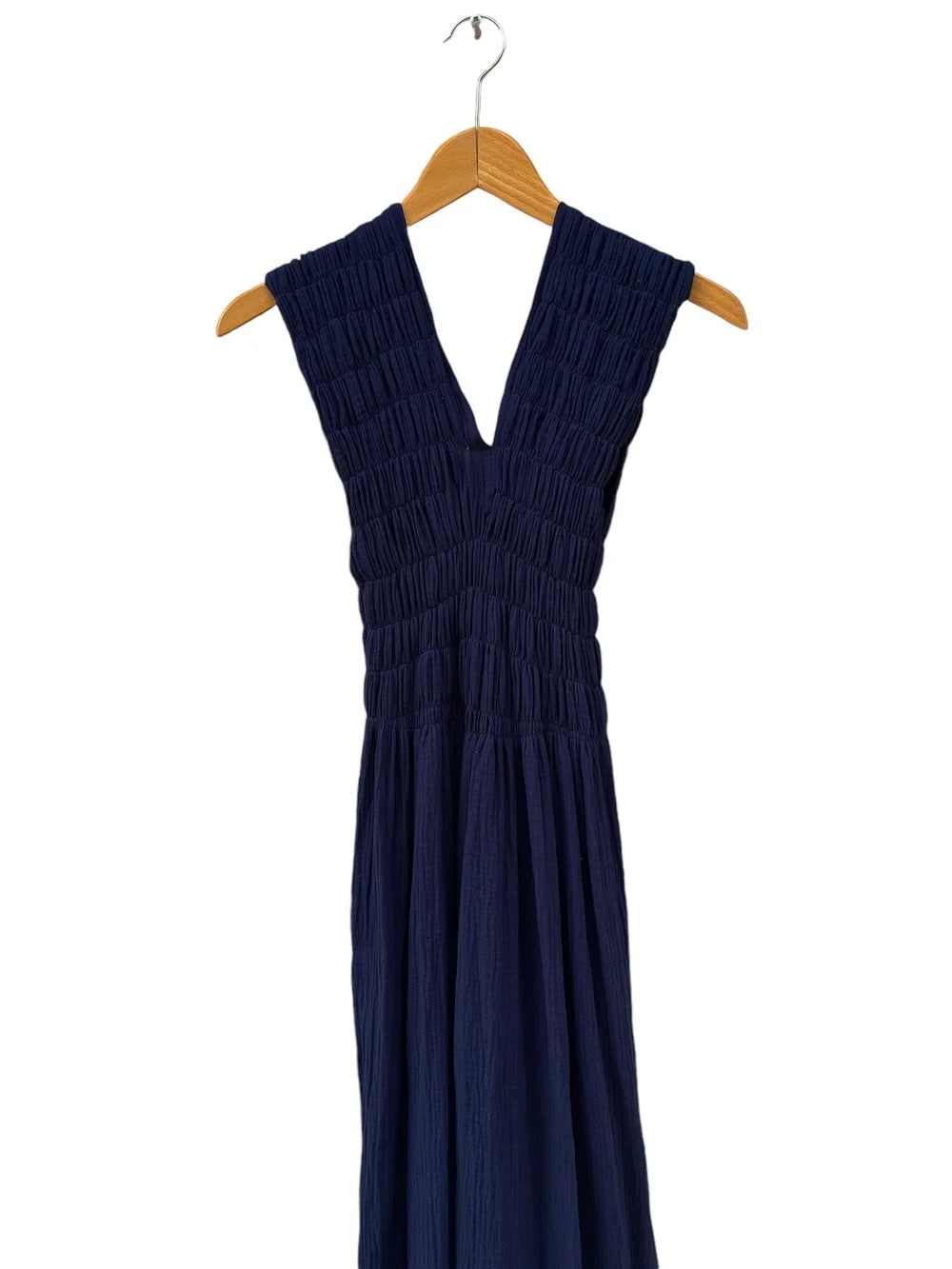 736 ALBAZER Gathered V-Neck Dress Muslin