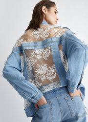 LACE DENIM JACKET