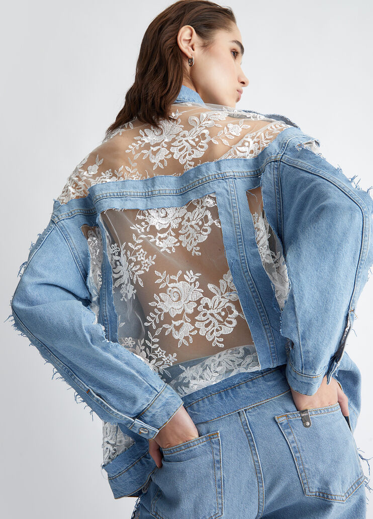 LACE DENIM JACKET