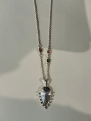 PEACOCK SILVER NECKLACE