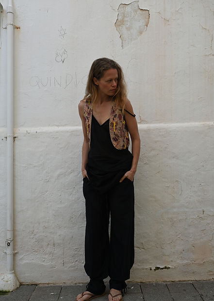 Silk/cotton slip dress