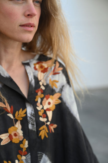 tie dye handwoven silk