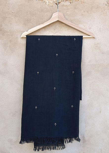 Wrap scarf silk/cotton