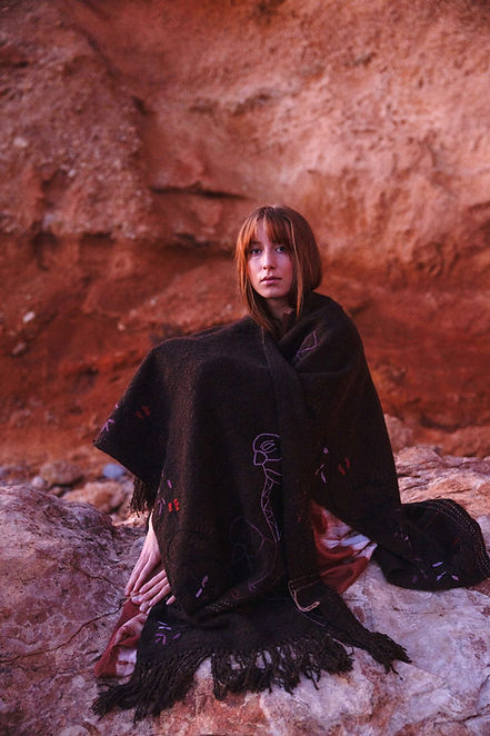 Poncho handwoven Himalayas