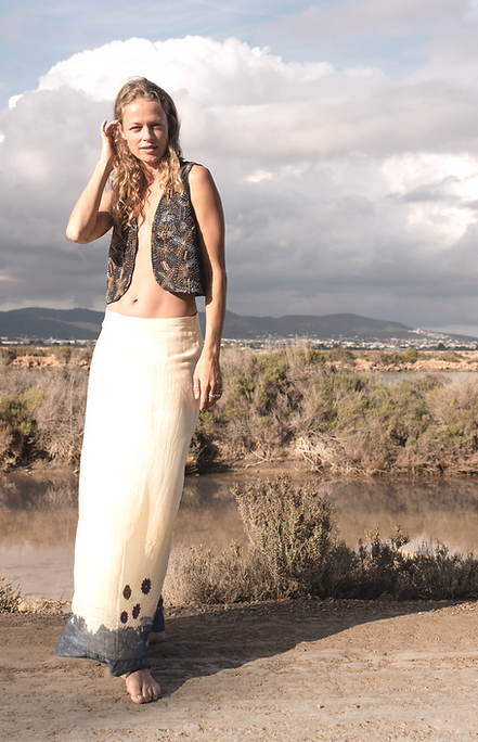 Skirt Seaview cotton/silk