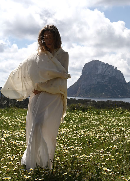 Scarf silk/cotton summer wrap