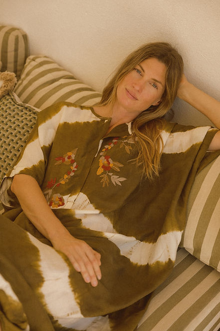 tie dye handwoven silk