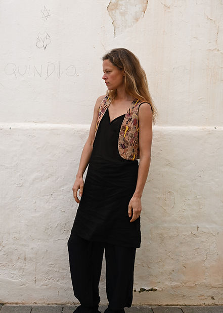 Silk/cotton slip dress