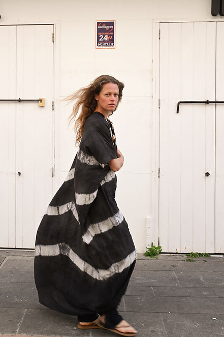 tie dye handwoven silk
