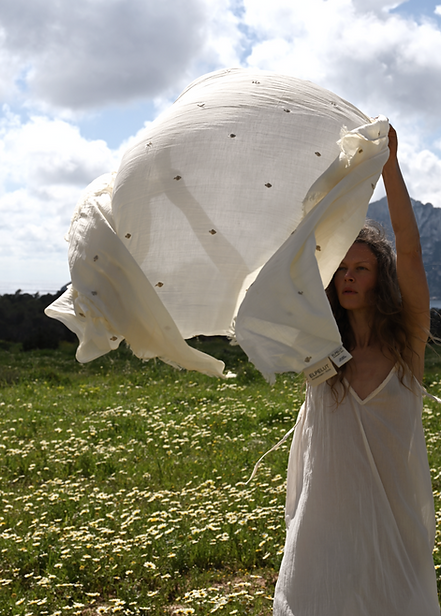 Scarf silk/cotton summer wrap
