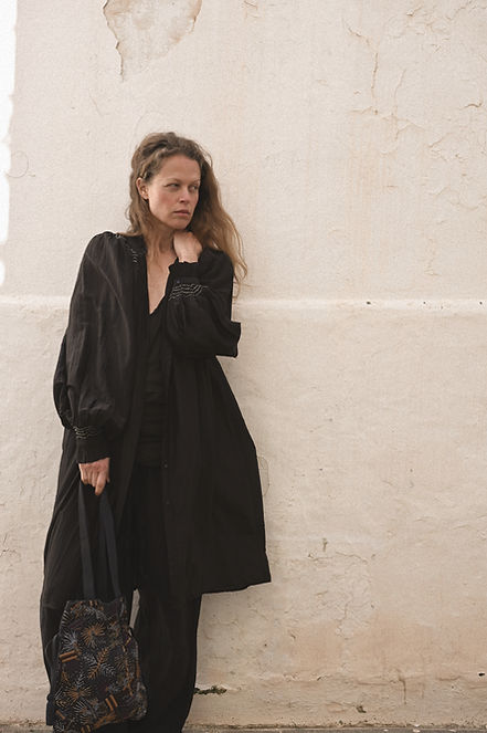 Tunic silk/cotton smock