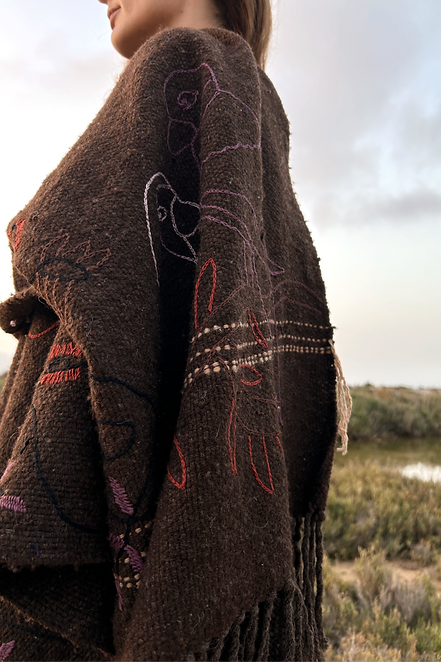 Poncho handwoven Himalayas