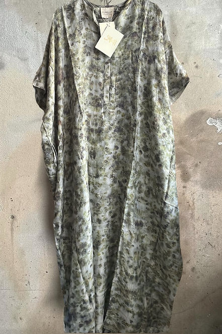 Kaftan dip dye handwoven silk