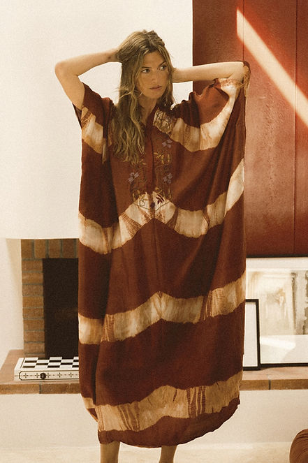 tie dye handwoven silk