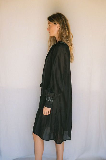 Tunic silk/cotton smock