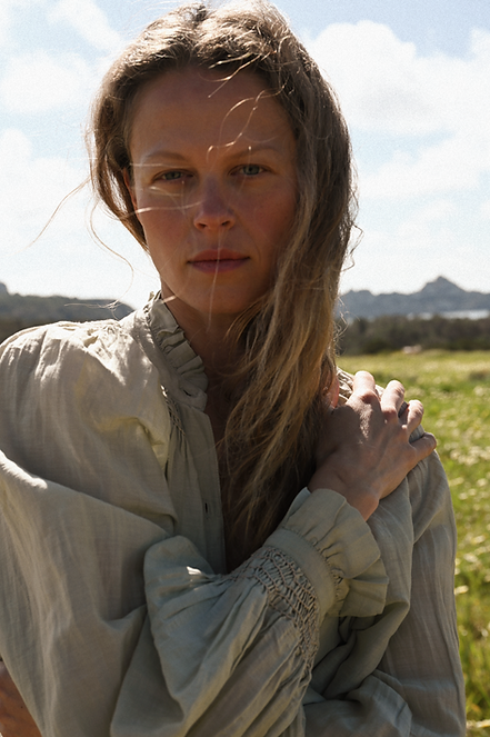 Tunic silk/cotton smock