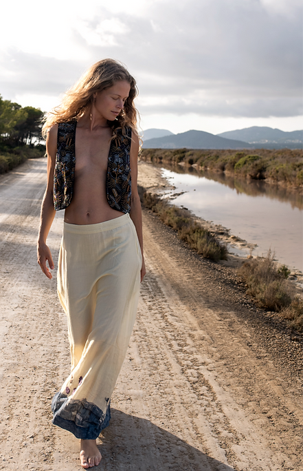 Skirt Seaview cotton/silk