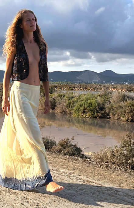 Skirt Seaview cotton/silk