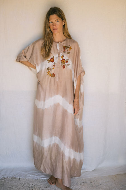 tie dye handwoven silk