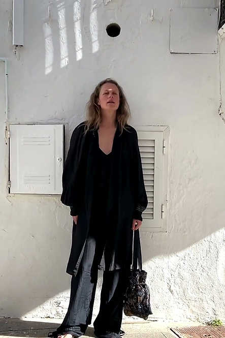Tunic silk/cotton smock