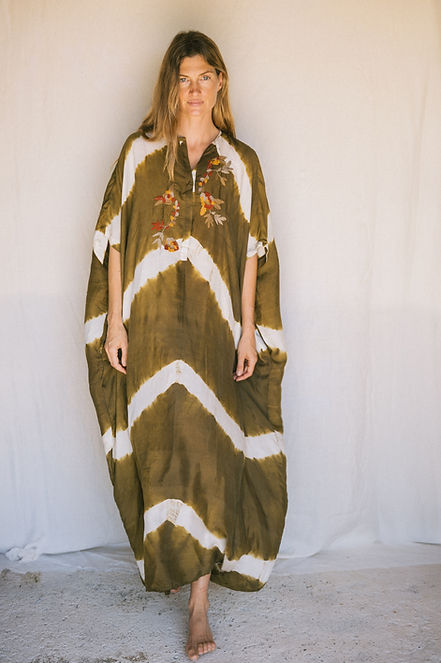 tie dye handwoven silk