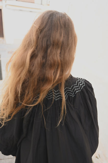 Tunic silk/cotton smock