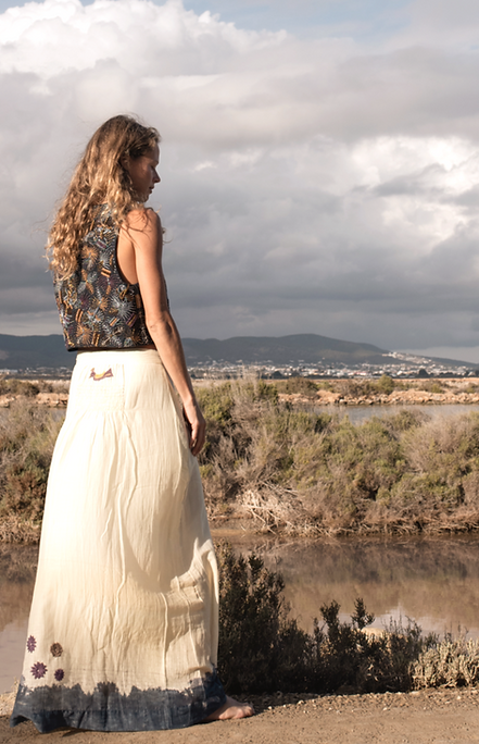 Skirt Seaview cotton/silk