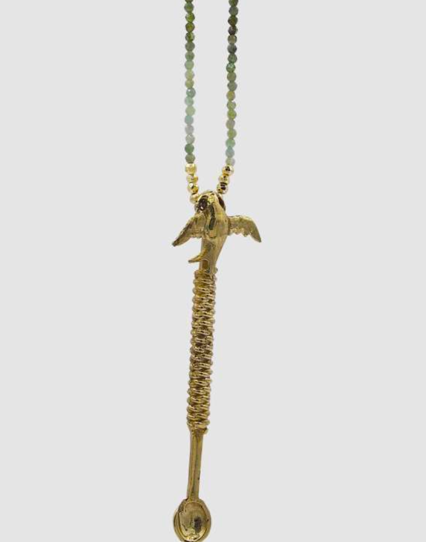 NOOR BIRD NECKLACE ORANGE