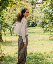 puckered collar blouse cotton voile