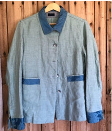 Shirt Jacket in Linen/Cotton - One Size
