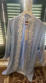 Embroidered Linen/silk coat
