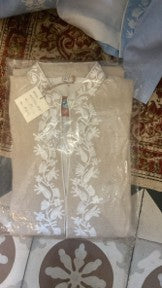 Embroidered Linen/silk coat