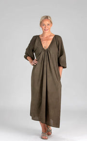Muse Dress - Organic Cotton - Khaki