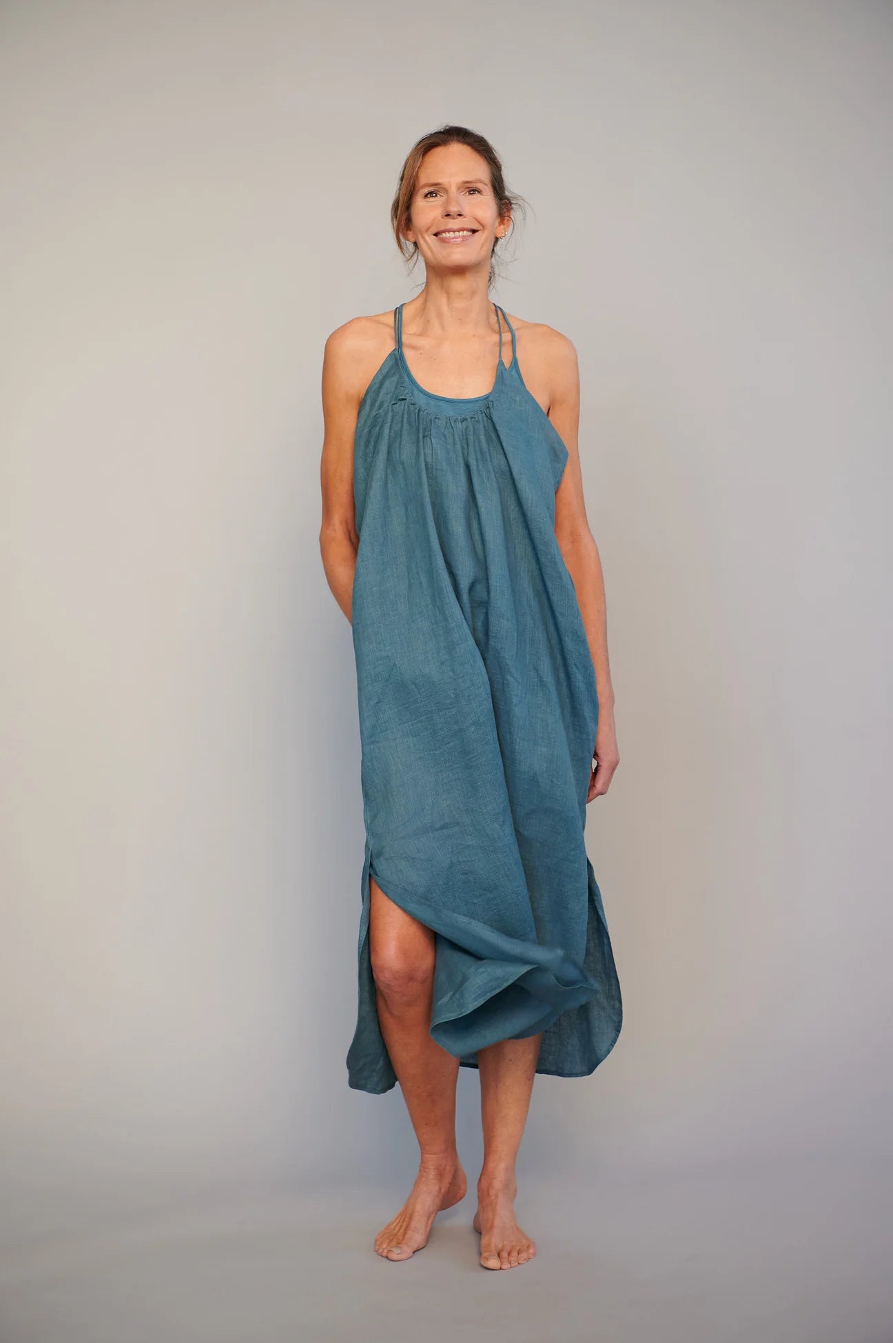Slim Strap Dress - Linen