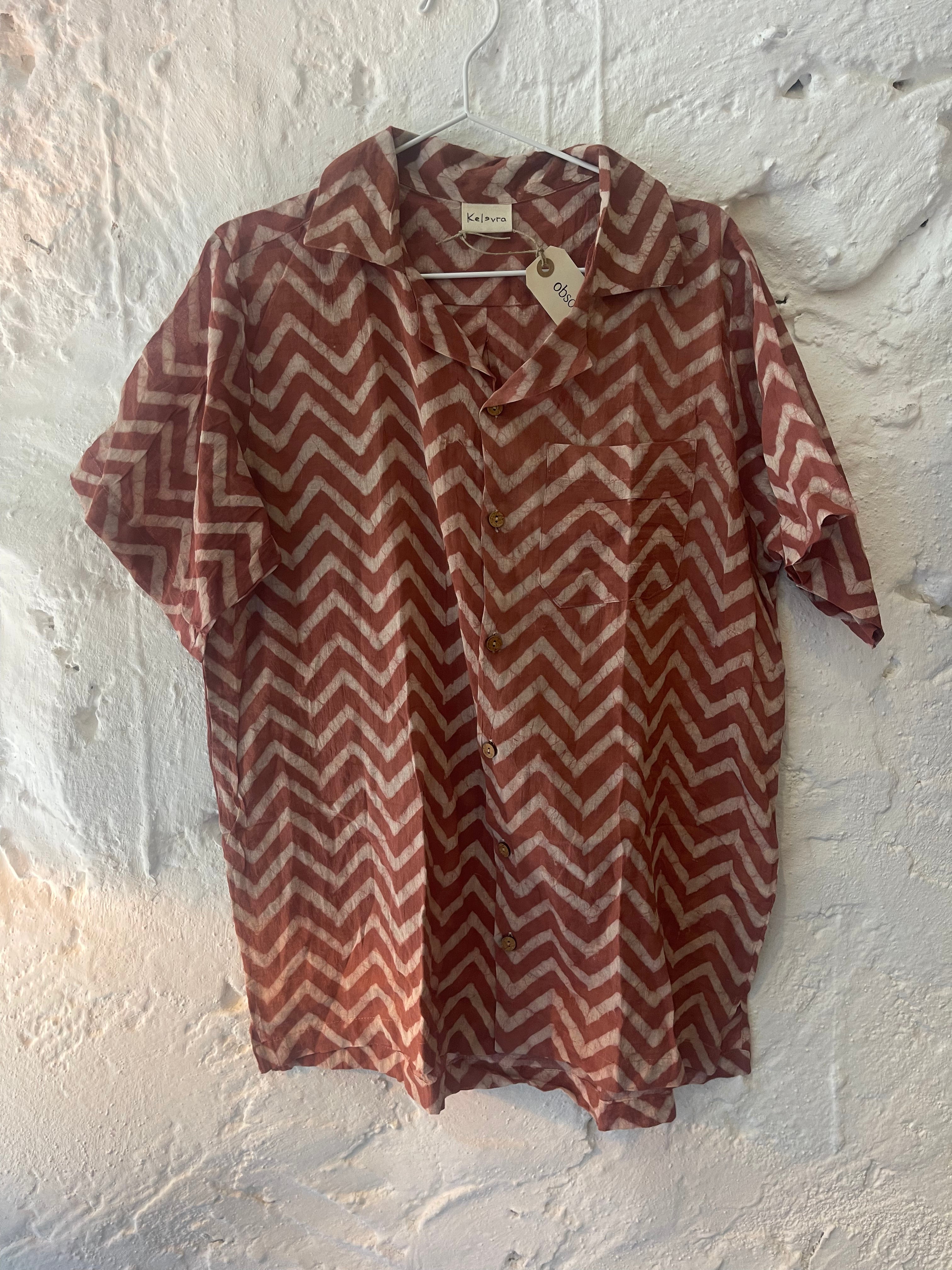 SHORT SLEEVE PRINTD COTTON SHIRT