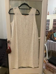 Jackie embroidered georgette sleeveless dress