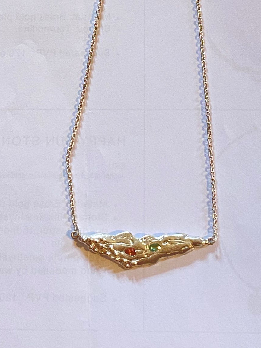 LOTUS LEAF SILVER NECKLACE