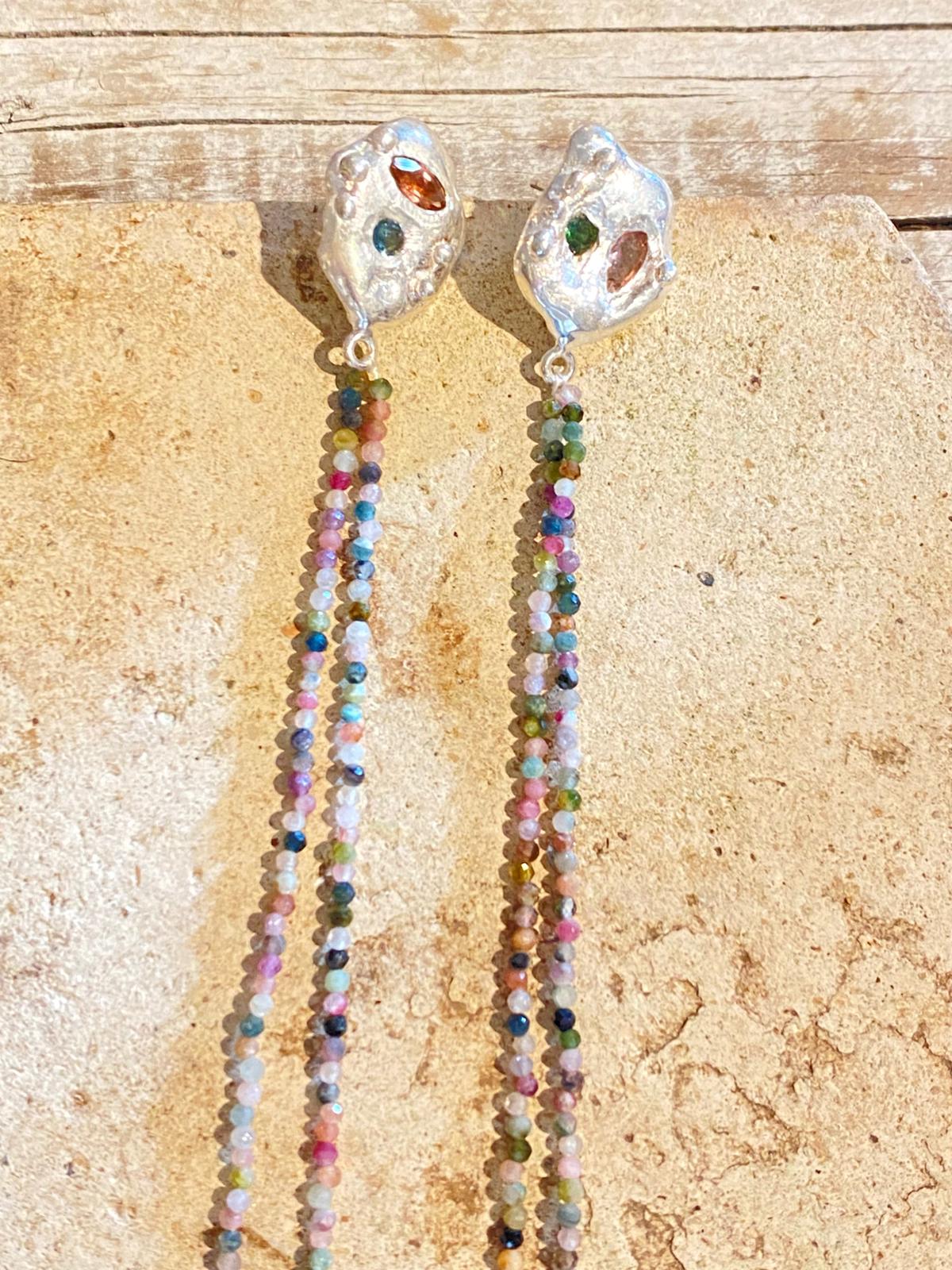 LOTUS TOURMALINE EARRINGS