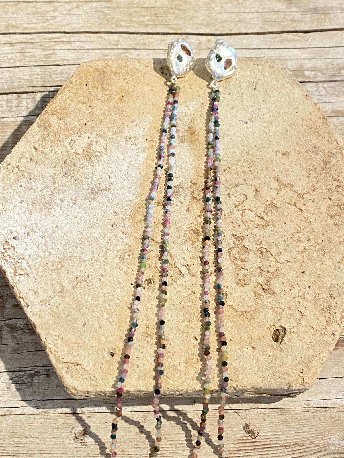 LOTUS TOURMALINE EARRINGS