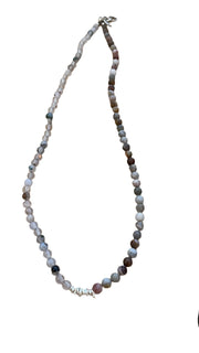 BEAD SILVER TANGLE NECKLACE