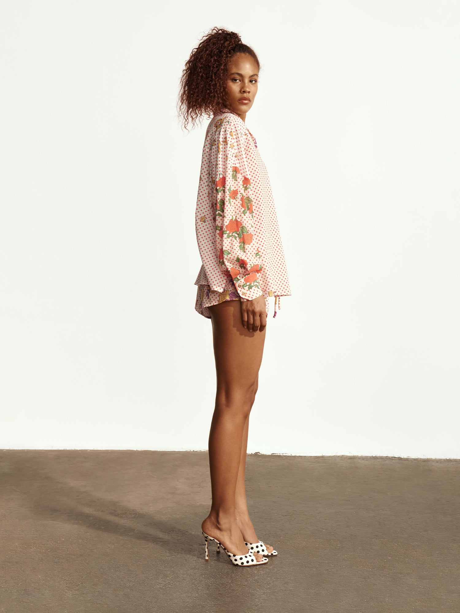 PAJARITOS Y ROSAS COTTON VOILE SHIRT