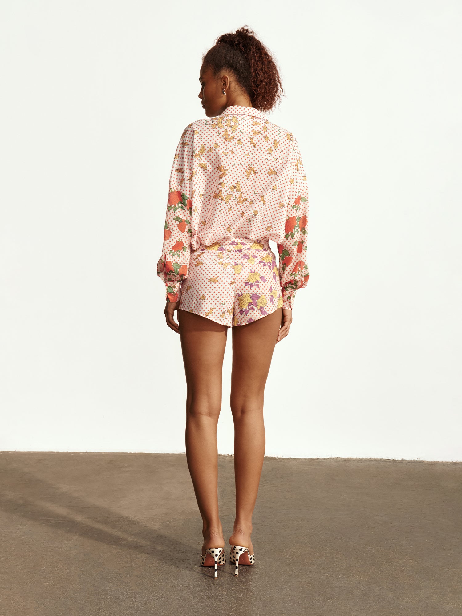 PAJARITOS Y ROSAS COTTON VOILE SHIRT