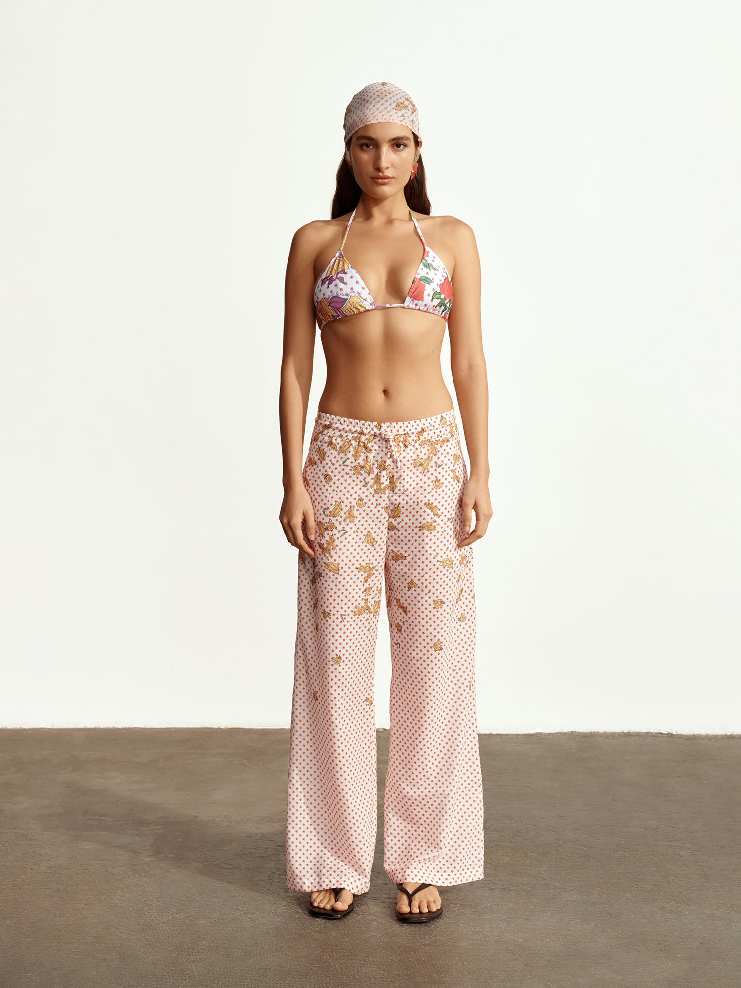 PAJRIOTOS Y ROSAS COTTON VOILE PANTS