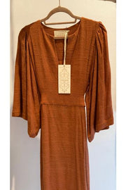 ROSEWOOD DRESS PLAIN RAW SILK
