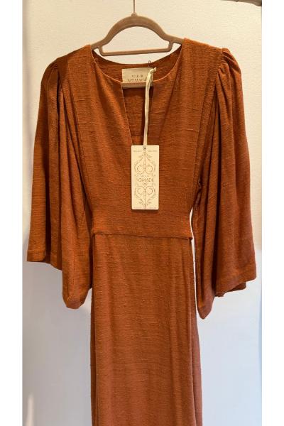 ROSEWOOD DRESS PLAIN RAW SILK