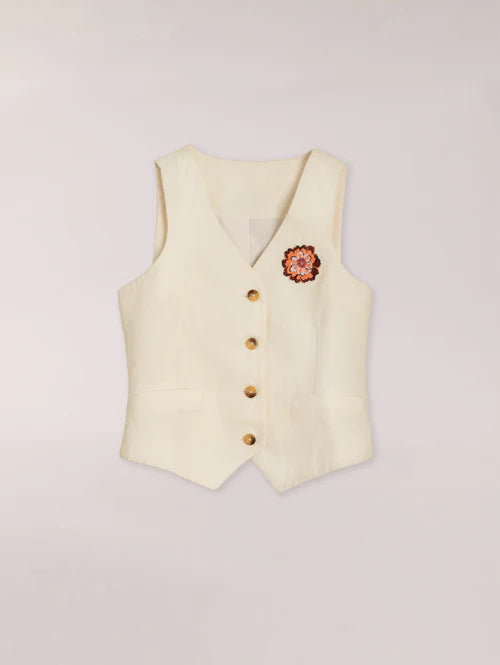 Chaleco Daisy White